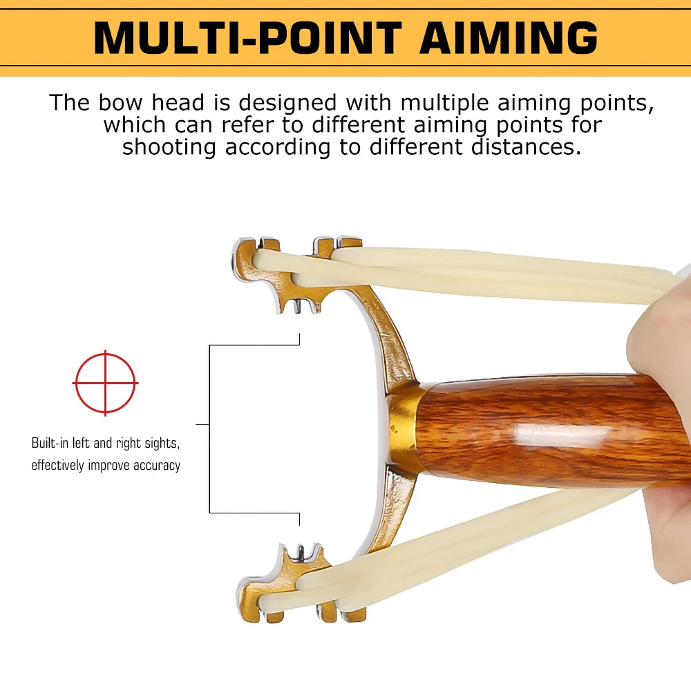 Professional Competitive High Velocity Slingshot with Folding Wrist Support