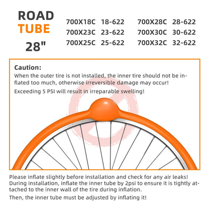 Ultralight TPU Bike Inner Tube Valve Cycling