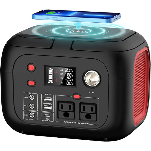 Solar Generator Portable Power Station w/ AC Outlets