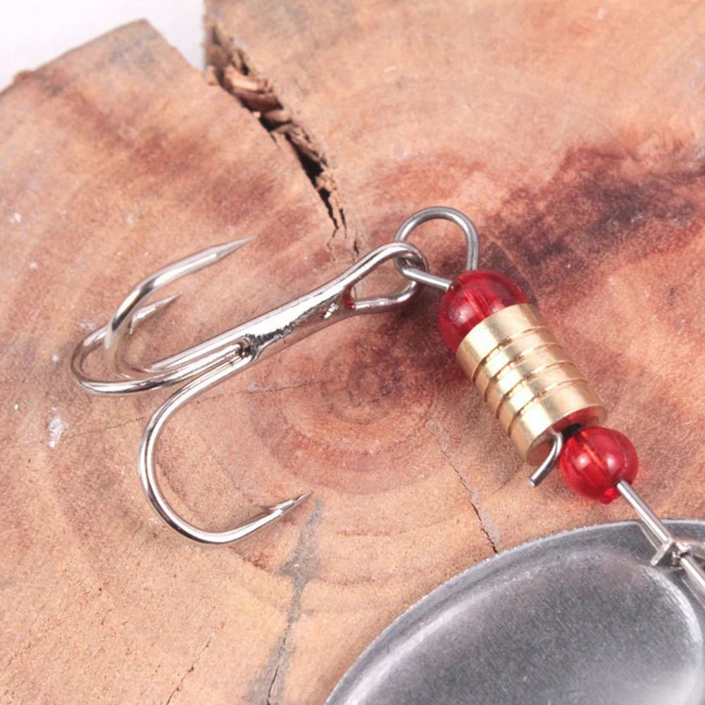 30pcs Metal Spoon Spinner Fishing Lure with Treble Hook