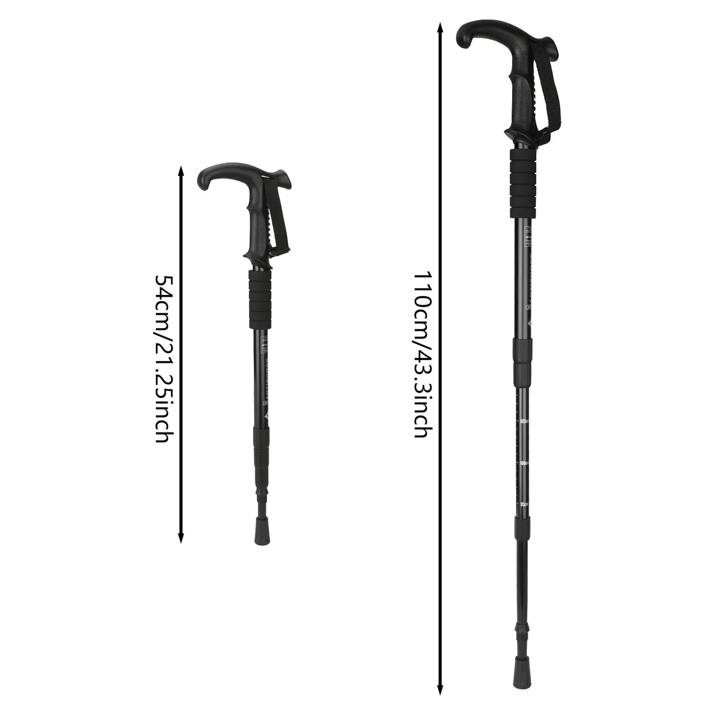 54-110cm Mountaineering Telescopic Walking Stick