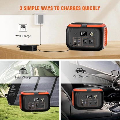 Solar Generator Portable Power Station w/ AC Outlets