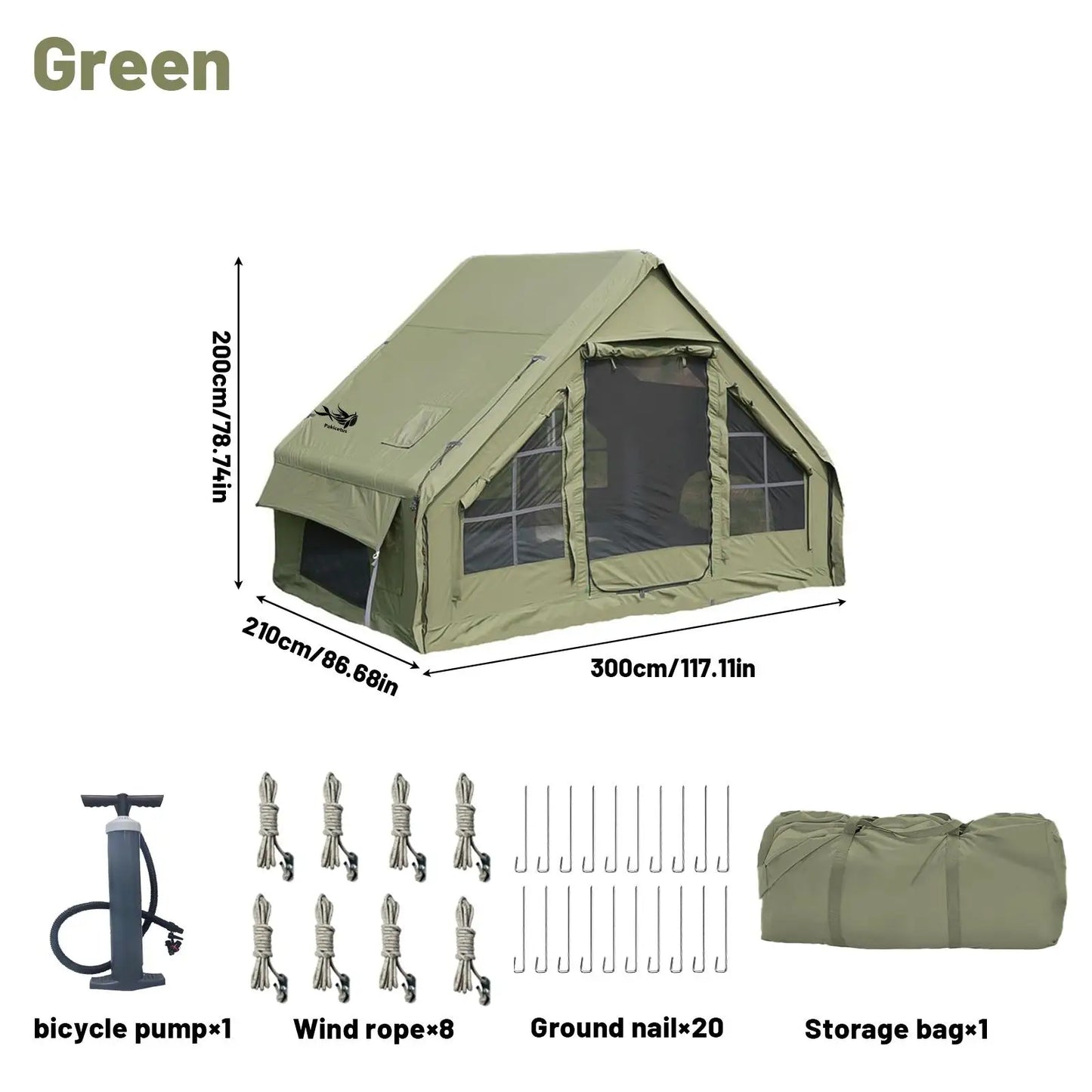4-8 Person Inflatable Quick-Setup Camping Tent
