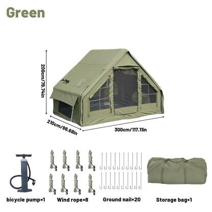 4-8 Person Inflatable Quick-Setup Camping Tent