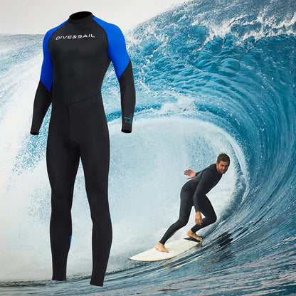 Men Diving Skin Clothes Cold Proof Sunscreen Snorkeling Surfing Swimsuit with Zipper Elastic Anti-scratch Water Sports Equipment