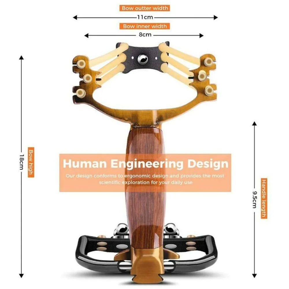 Professional Competitive High Velocity Slingshot with Folding Wrist Support