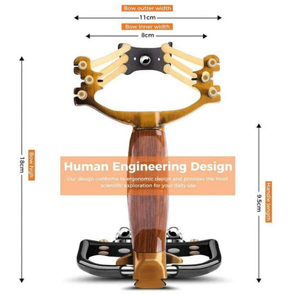 Professional Competitive High Velocity Slingshot with Folding Wrist Support