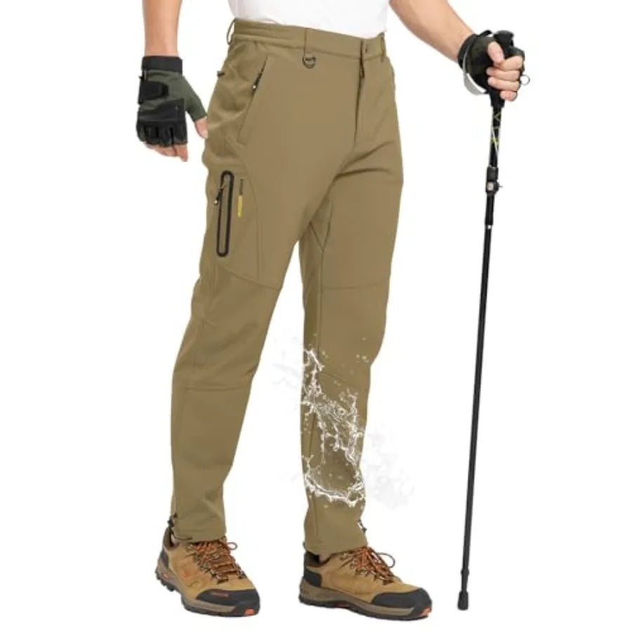Men's Fleece Waterproof Lined Hiking  Pants
