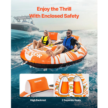 2 Person Inflatable Towable Tubes for Boating