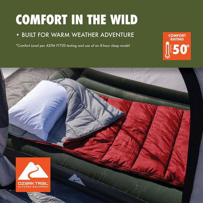 50F Warm Weather Compact Lightweight Sleeping Bag