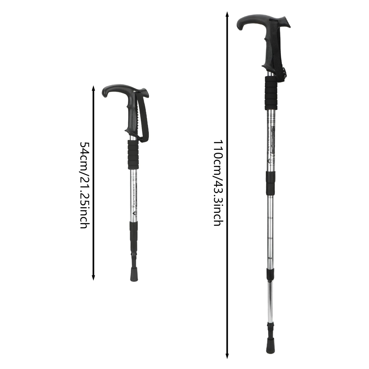 54-110cm Mountaineering Telescopic Walking Stick