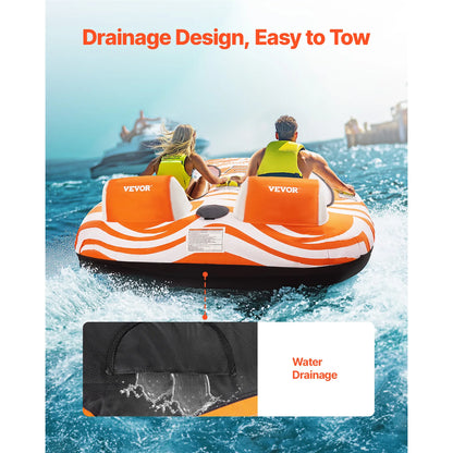 2 Person Inflatable Towable Tubes for Boating