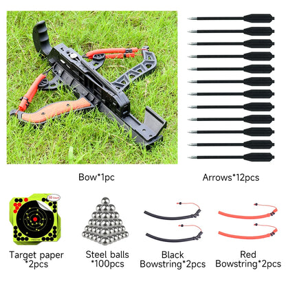 7-shot Archery & Steel Ball Dual-Purpose Elastic Shooting Compound Bow