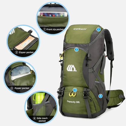 50L Waterproof Travel Backpack