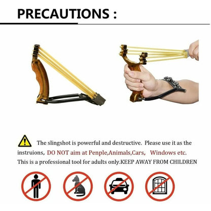 Professional Competitive High Velocity Slingshot with Folding Wrist Support