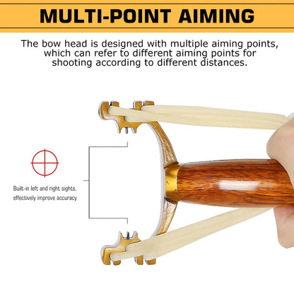 Professional Competitive High Velocity Slingshot with Folding Wrist Support
