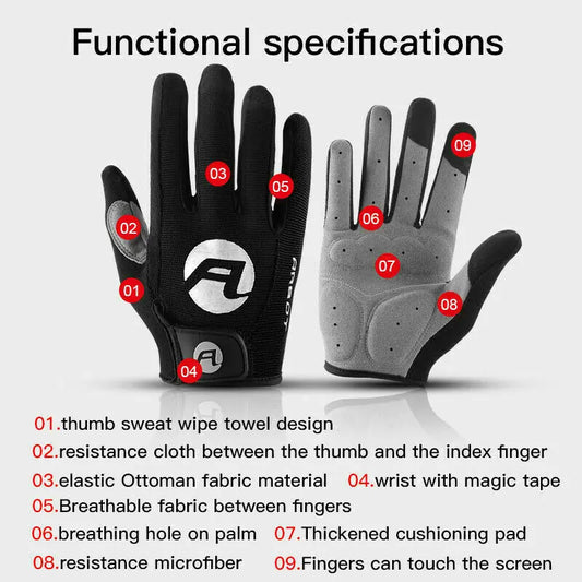 Full Finger BMX Mountain Bike Gloves with Touchscreen