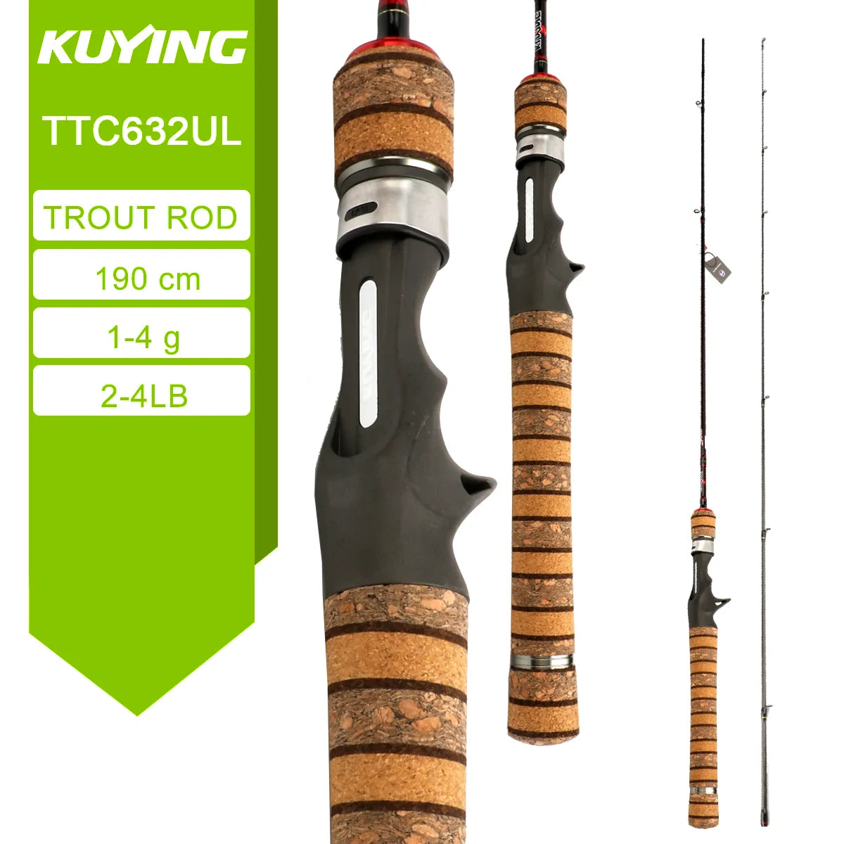 Carbon Casting Fishing Lure Rod