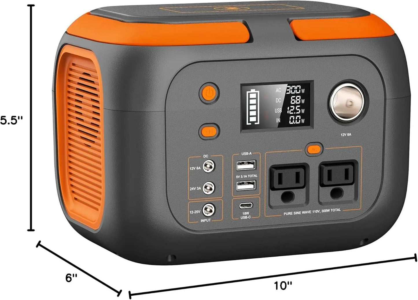 Solar Generator Portable Power Station w/ AC Outlets